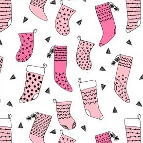 stockings // pink christmas stockings fabric cute xmas holiday christmas fabric