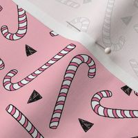 candy canes // pink candy cane cute girls candy cane fabric xmas holiday christmas fabrics cute christmas designs