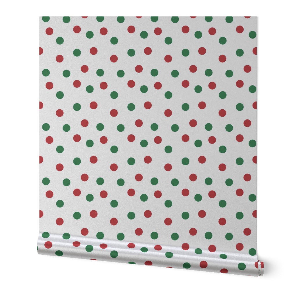 christmas dots // red and green christmas fabric christmas dots cute christmas red and green design