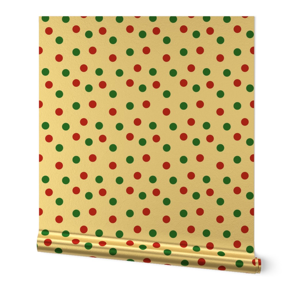 christmas dots // red and green christmas fabric christmas dots cute christmas red and green design