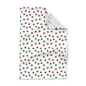 christmas dots // red and green christmas fabric christmas dots cute christmas red and green design