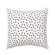 christmas dots // red and green christmas fabric christmas dots cute christmas red and green design