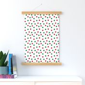 christmas dots // red and green christmas fabric christmas dots cute christmas red and green design