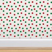 christmas dots // red and green christmas fabric christmas dots cute christmas red and green design