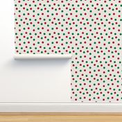 christmas dots // red and green christmas fabric christmas dots cute christmas red and green design