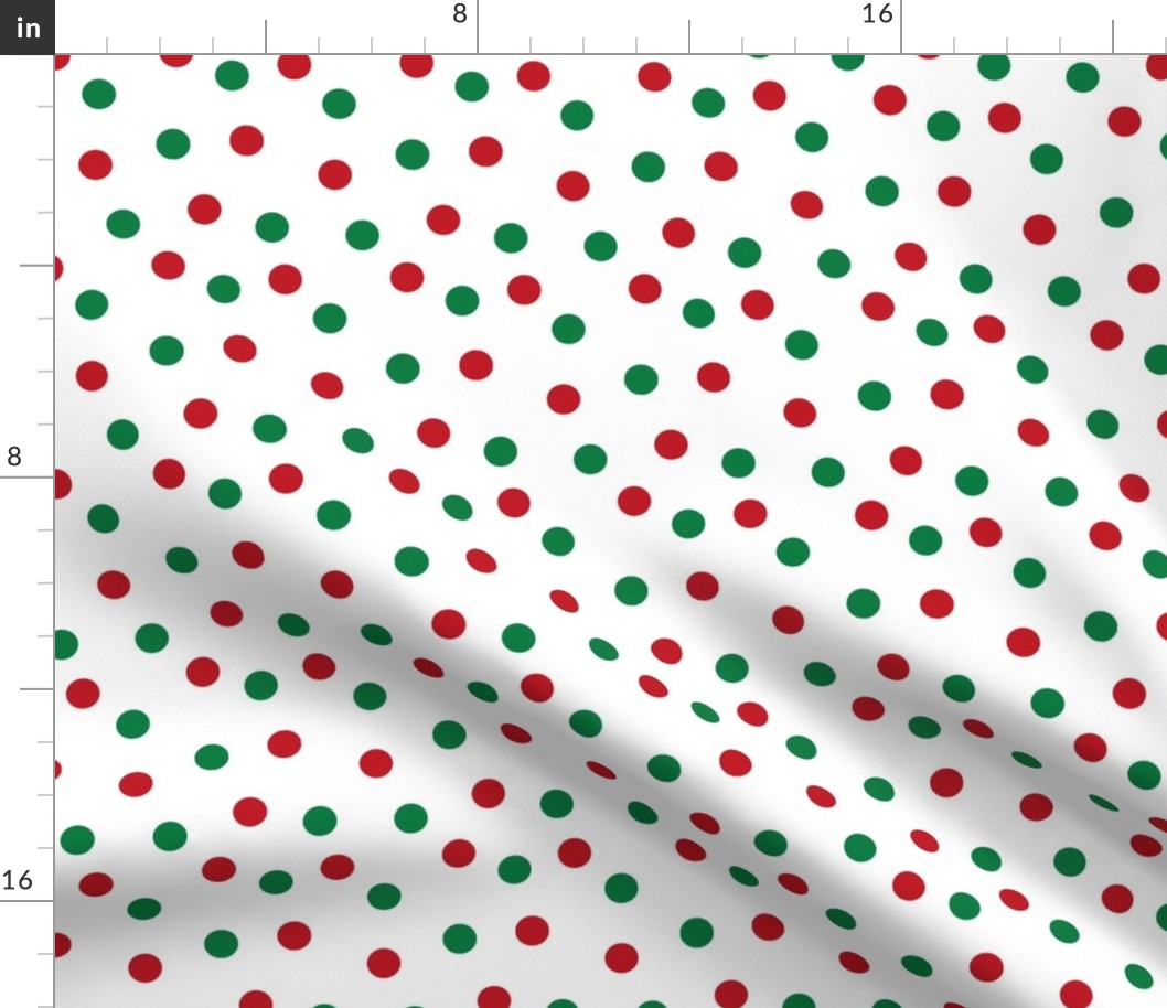 christmas dots // red and green christmas fabric christmas dots cute christmas red and green design