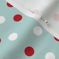 christmas dots // mint and red christmas fabric cute xmas holiday christmas design mint and red christmas