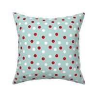 christmas dots // mint and red christmas fabric cute xmas holiday christmas design mint and red christmas