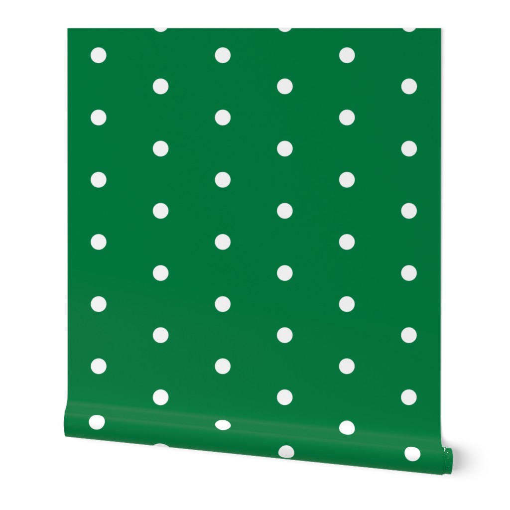 christmas dots // green christmas fabric cute xmas holiday christmas fabrics green christmas design