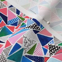 Handpainted Geometric Triangles by Angel Gerardo