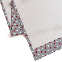 christmas dots // grey and red christmas xmas holiday christmas fabric cute holiday christmas design