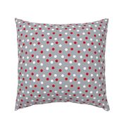 christmas dots // grey and red christmas xmas holiday christmas fabric cute holiday christmas design