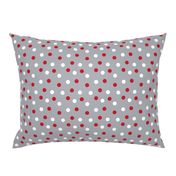 christmas dots // grey and red christmas xmas holiday christmas fabric cute holiday christmas design