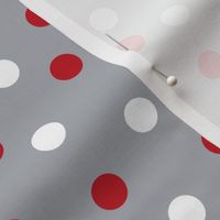 christmas dots // grey and red christmas xmas holiday christmas fabric cute holiday christmas design