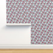 christmas dots // grey and red christmas xmas holiday christmas fabric cute holiday christmas design