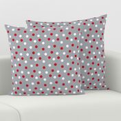 christmas dots // grey and red christmas xmas holiday christmas fabric cute holiday christmas design