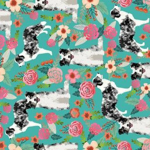 border collie blue merle border collie railroad fabric cute dogs floral design cute florals fabric