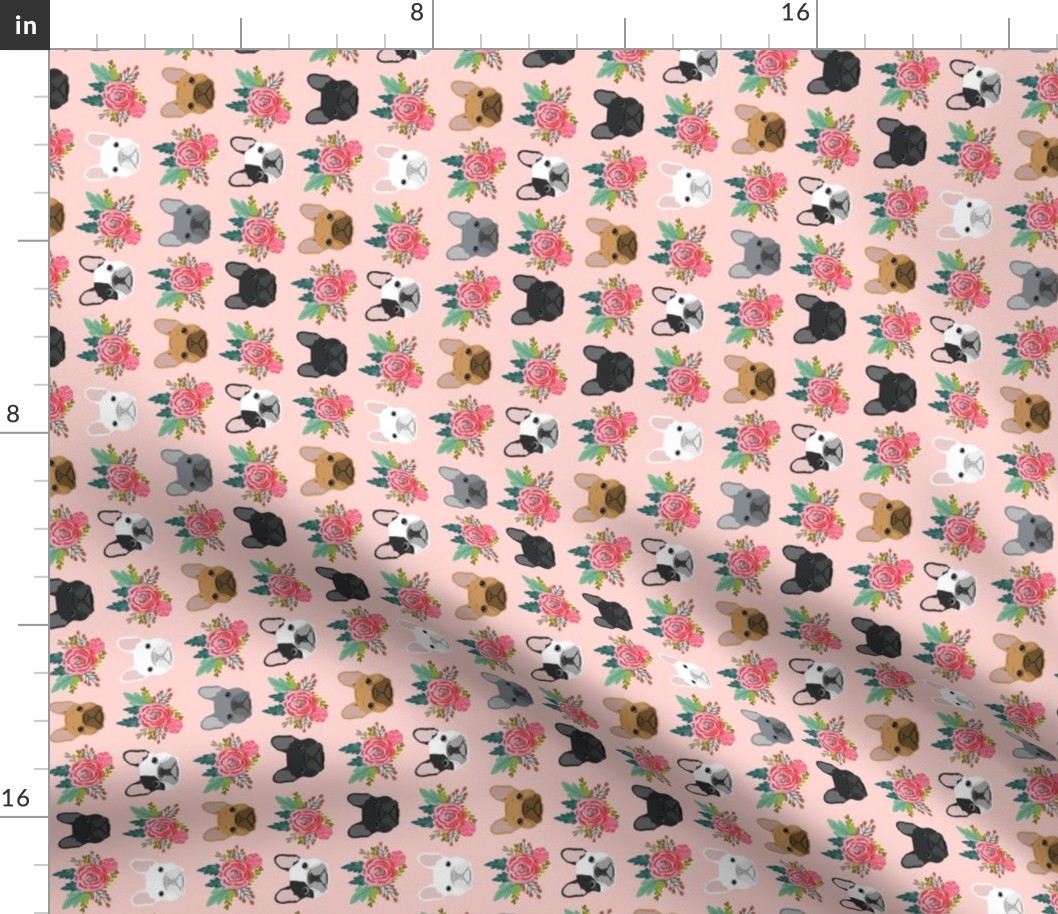 french bulldog florals pink pet frenchies fabric cute french bulldog fabrics cute railroad designs