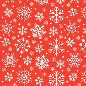 Merry Snowflakes-Red