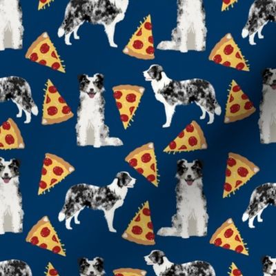 blue merle pizza fabric cute border collie fabric cute dogs fabric best dog pizza design