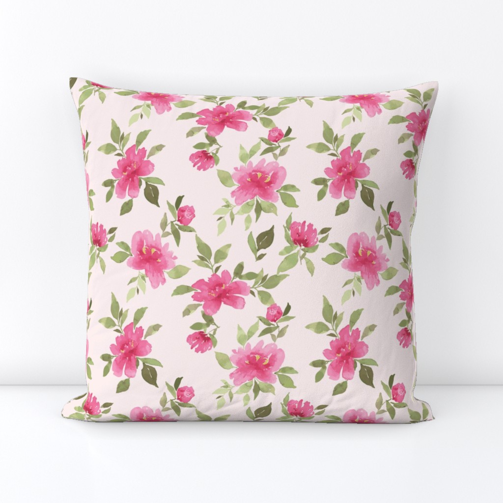 Peony patch on pink