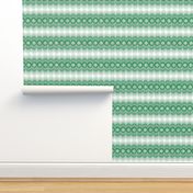 Scalloping Circles Ikat Green and Gray