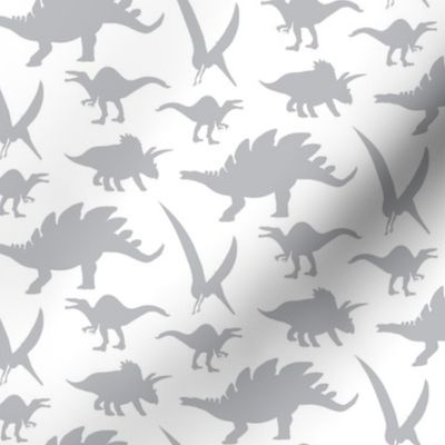 16-05V Gray Dinosaur || Animal Boy Grey White _Miss Chiff Designs