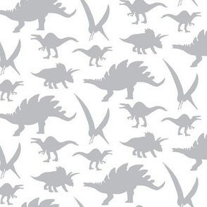 16-05V Gray Dinosaur || Animal Boy Grey White _Miss Chiff Designs