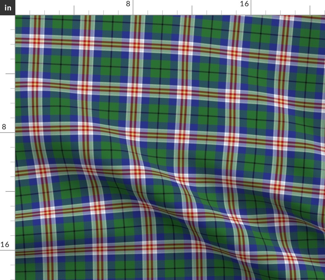 Kentucky official state tartan, 3" modern colors