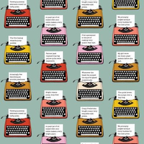 Pangram Typewriters* (Camouflage) || vintage retro typewriters text typography poetry geek office