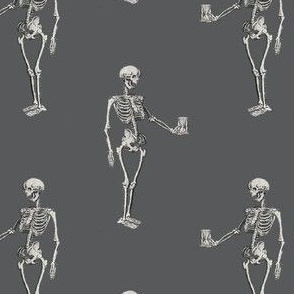 Skeleton on Dark Grey