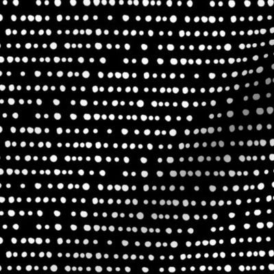 dotty stripe on black | monochrome fabric