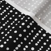 dotty stripe on black | monochrome fabric