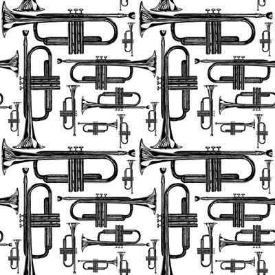 Trumpet Fabric Wallpaper And Home Decor Spoonflower