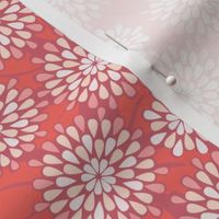 Teardrop Flowers in Crimson // Repeating pattern for Wallpaper or Fabric // Teen Girl print by Zoe Charlotte