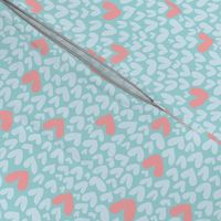 Hearts in Blue // Repeating pattern for Wallpaper or Children's fabrics // Girly print by Zoe Charlotte