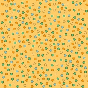 12" Retro Custard Dotted FLORAL