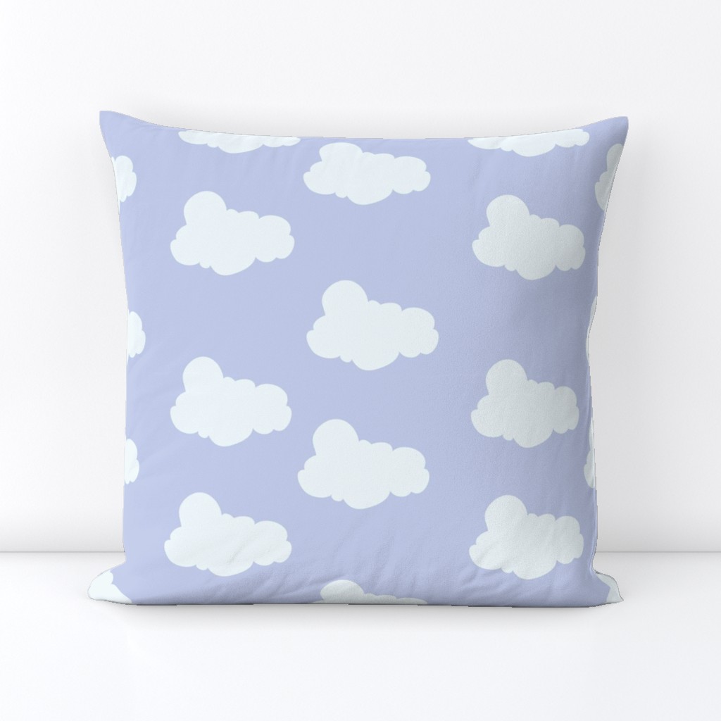 Clouds in Lavender // Repeating pattern for Wallpaper or Children's fabrics // Nursery print by Zoe Charlotte