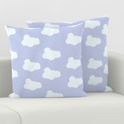Clouds in Lavender // Repeating pattern for Wallpaper or Children's fabrics // Nursery print by Zoe Charlotte