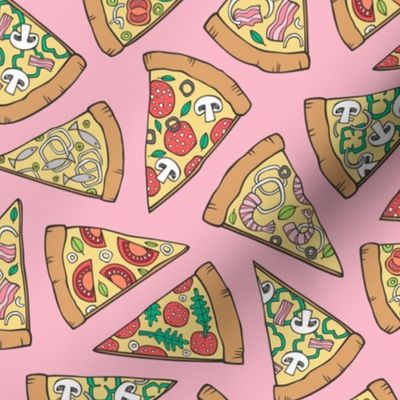Pizza Fast Junk Food on Pink
