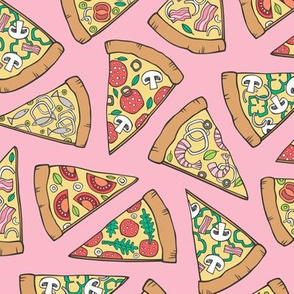 Pizza Fast Junk Food on Pink