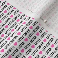 little sister kids words text little sister baby words font text fabric