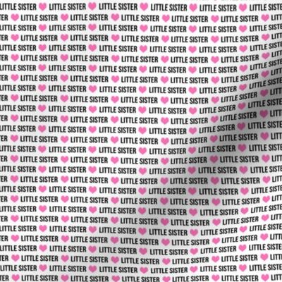 little sister kids words text little sister baby words font text fabric