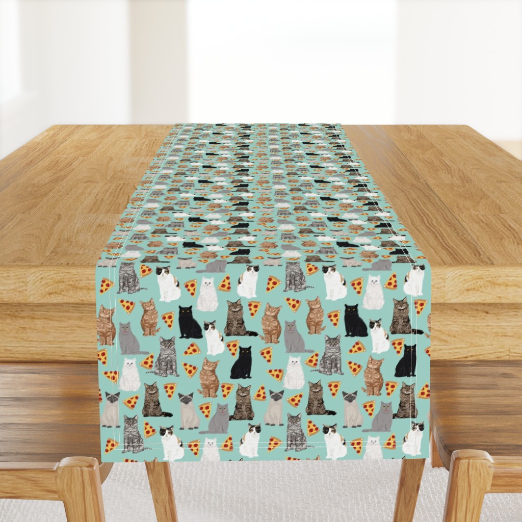 pizza cats cute mint cat lady fabric cute food pizzas fabric 