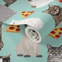 pizza cats cute mint cat lady fabric cute food pizzas fabric 