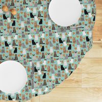 pizza cats cute mint cat lady fabric cute food pizzas fabric 