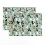 pizza cats cute mint cat lady fabric cute food pizzas fabric 