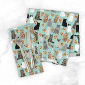 pizza cats cute mint cat lady fabric cute food pizzas fabric 