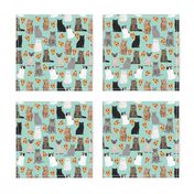 pizza cats cute mint cat lady fabric cute food pizzas fabric 