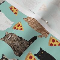 pizza cats cute mint cat lady fabric cute food pizzas fabric 